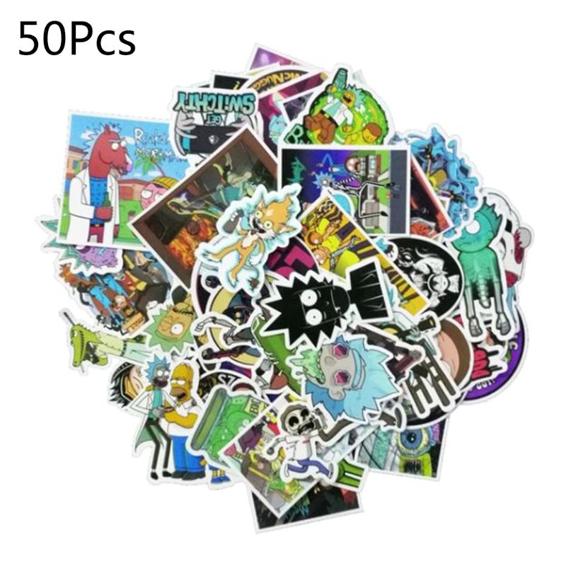 Set 50 Sticker Rick Và Morty Dán Trang Trí