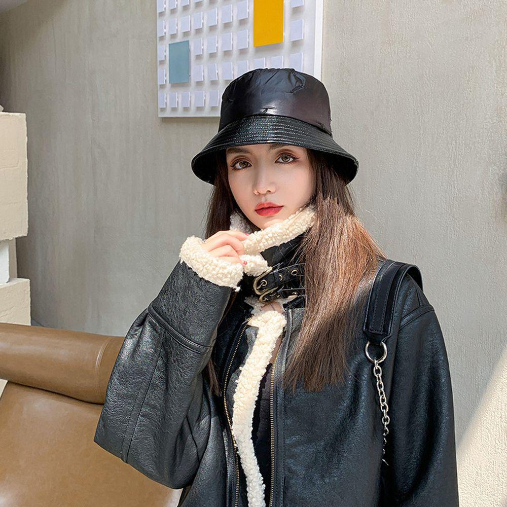 Mũ Tai Bèo Chất Liệu Da PU Mềm Mại Phong Cách Retro Cho Nam Nữ VANES1