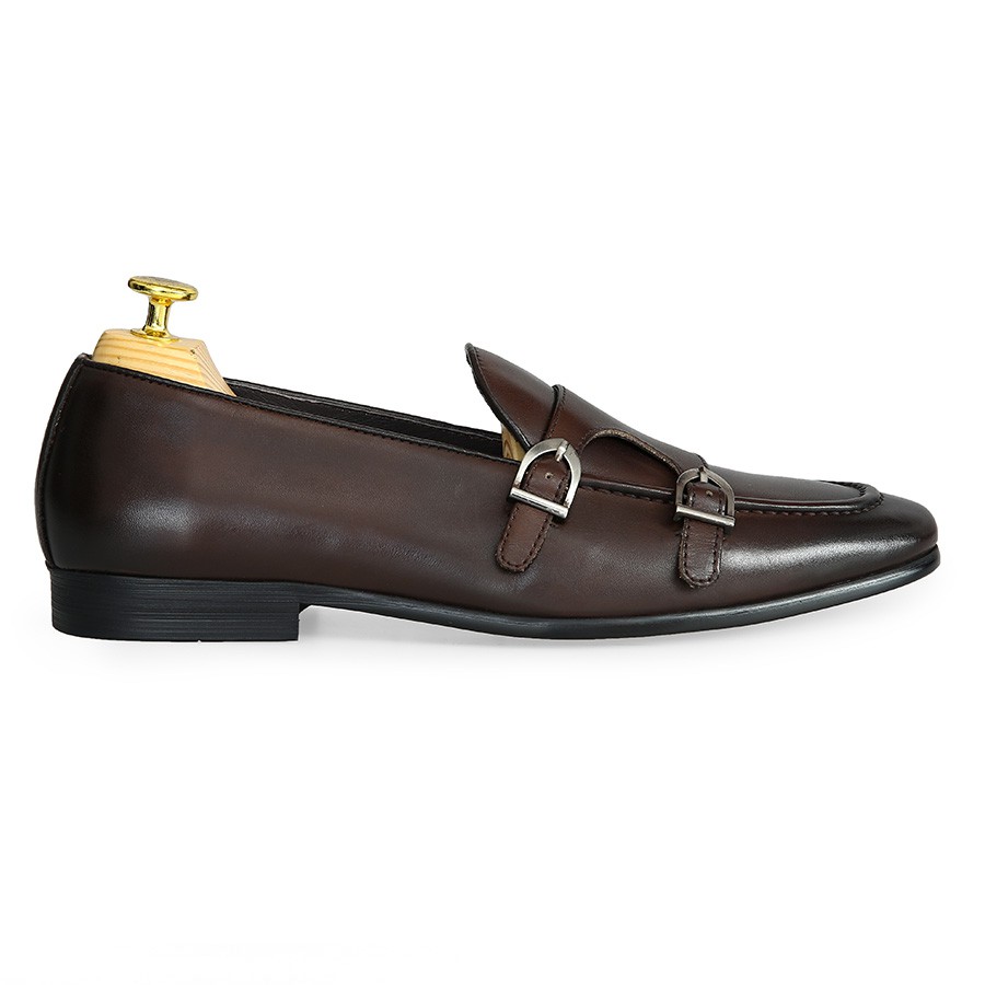 Giày Da Nam LAFORCE Monk Strap Sang Trọng GNLAMJDP30-17-CF Tặng Nam Cao Cấp