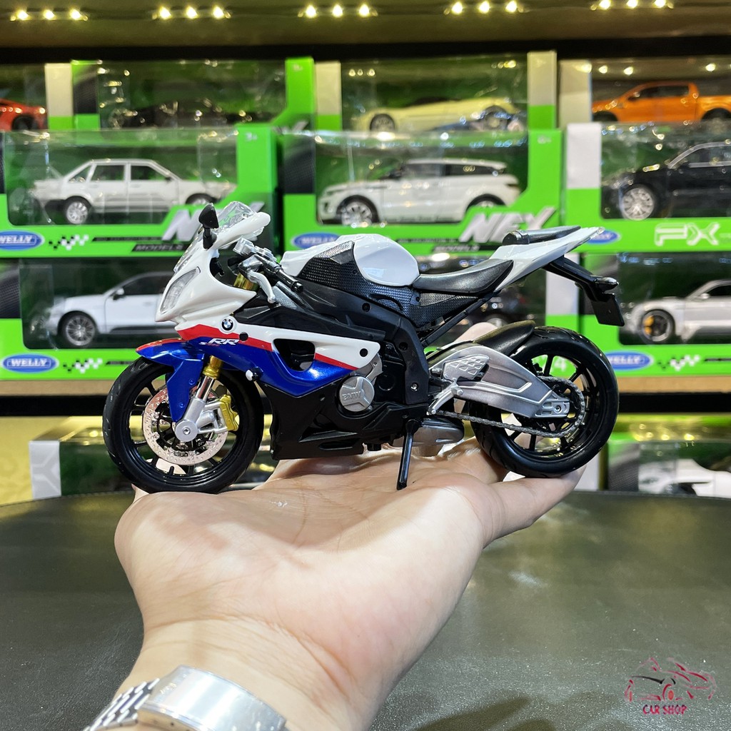 Xe mô hình mô tô siêu xe BMW S1000RR tỉ lệ 1:12 hãng Maisto