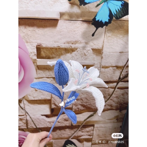 Hoa len handmade-Hoa lily