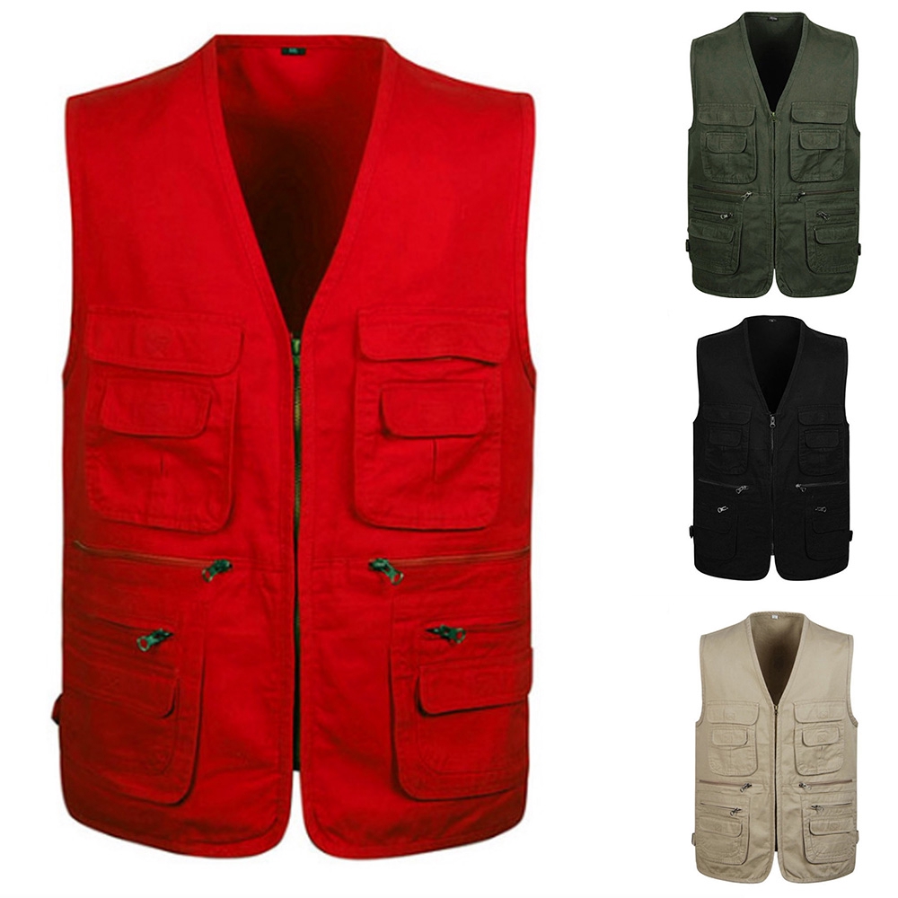 ✯Áo Vest Chụp Ảnh Ngoài Trời Nhiều Túi Dành Cho Nam Giới
