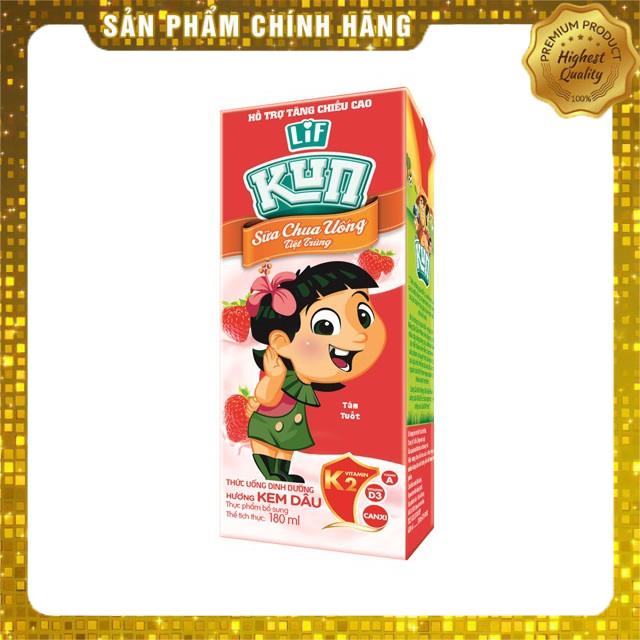 SỮA KUN CAO LỚN K2 CAM, DÂU, CACAO 180ml x 48 hộp
