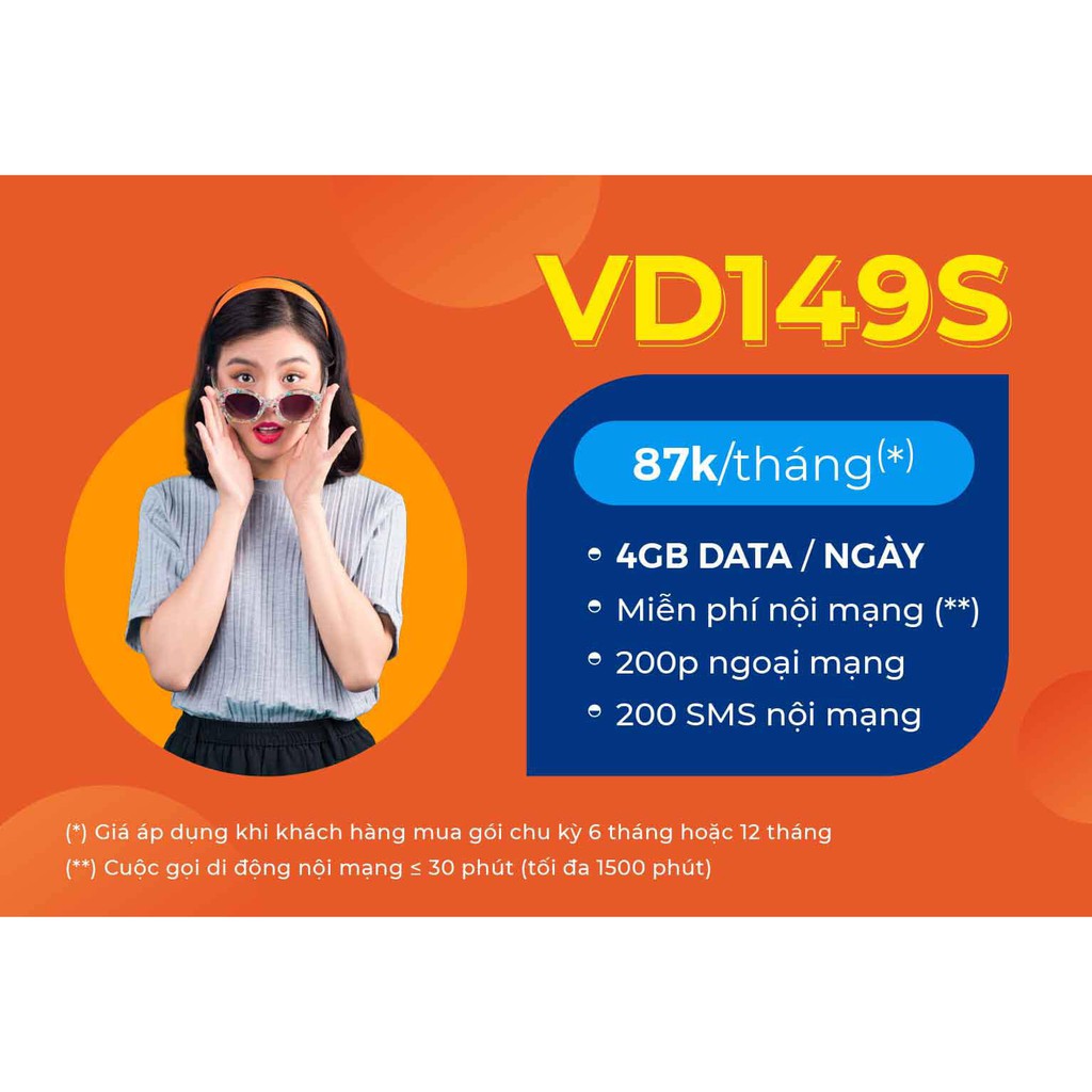 Sim Vinaphone gói cước VD149s giá rẻ tại Đà Nẵng