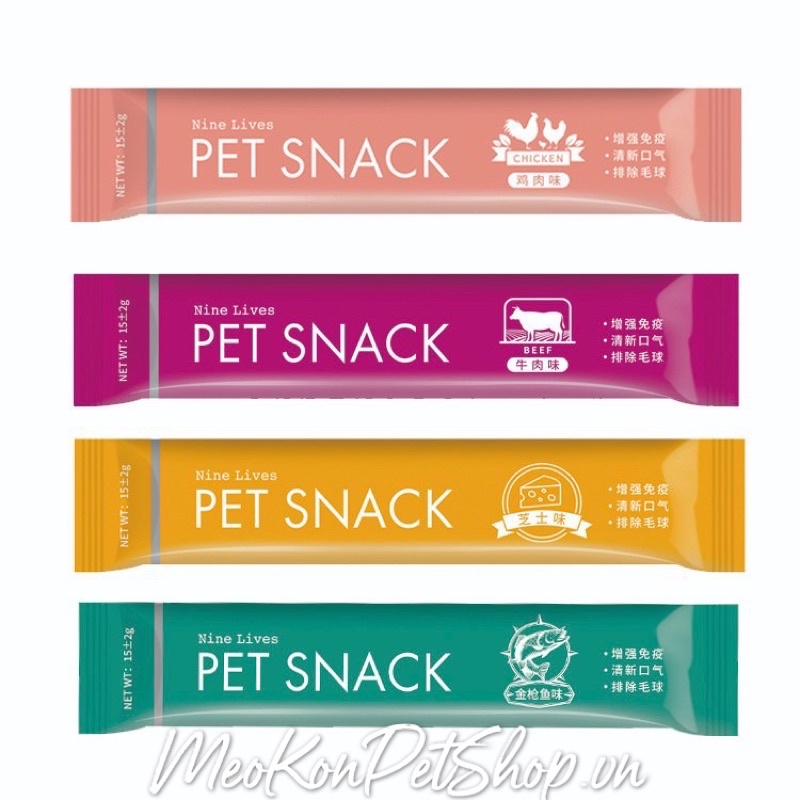 Súp thưởng Pet snack 15 gr loại mới nhiều màu cho thú cưng