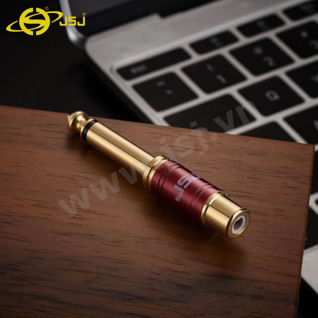 Jack Chuyển Đổi 6 Li (6.5mm) Ra Bông Sen ( RCA )  JSJ - T-321 thiết kế tinh tế, gia công sắc sảo, đầu nối mạ vàng