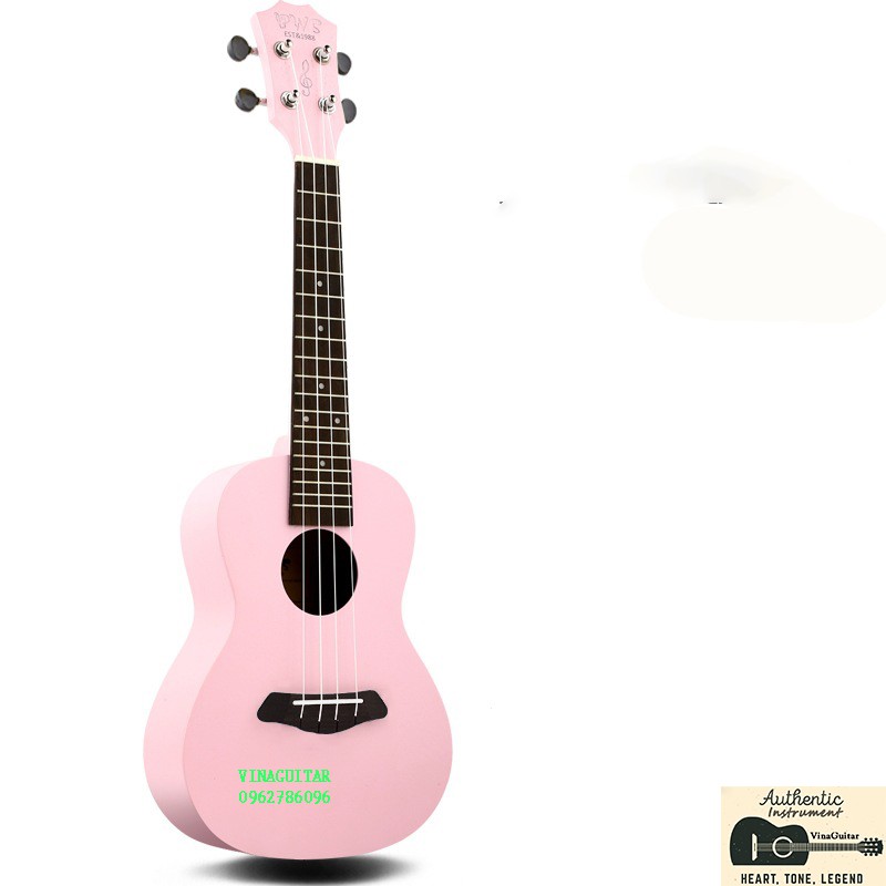 Đàn Ukulele Concert BWS Hồng Kute Full Gỗ Hồng Đào Bắc Phi Chính Hãng