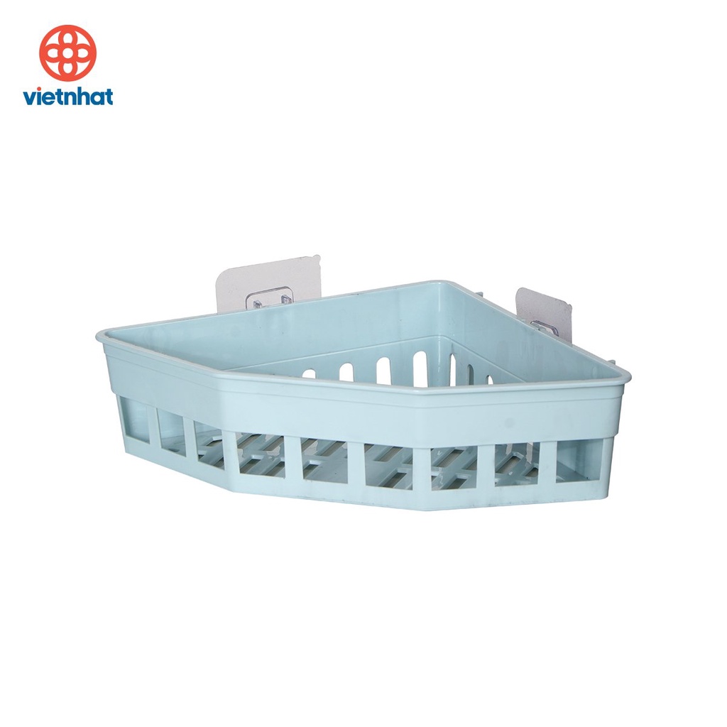 Khay tam giác dán tường Việt Nhật  đựng vật dụng nhà tắm nhà bếp, Kệ đựng đồ đa năng nhựa PP cao cấp