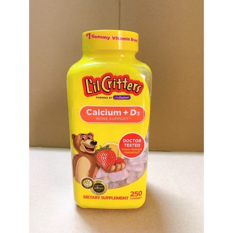 Kẹo dẻo L'il Critters Calcium+D3 250 viên