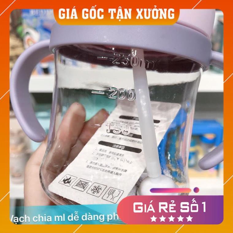 Bình Tập Uống FREESHIP Cốc Tập Uống Nước Kèm Van Chống Sặc Ngộ Nghĩnh Cho Bé 250Ml - 350Ml