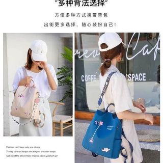 balo 2in1 chống trộm thêu hoa