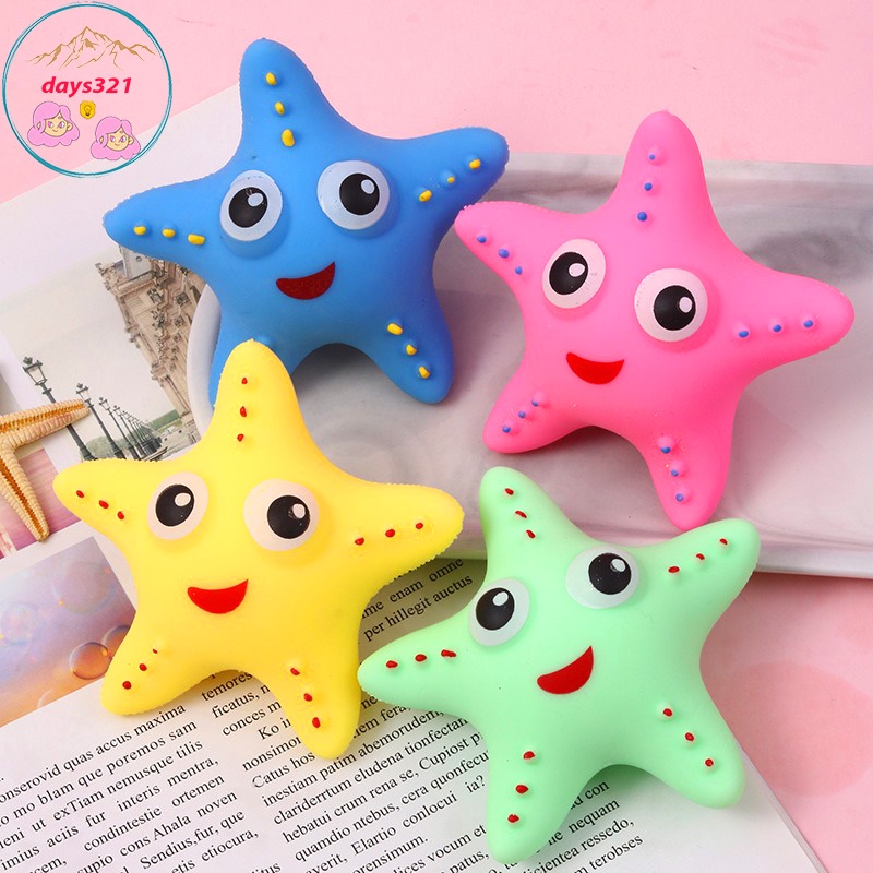 Squishy Mochi hình SAO BIỂN ngộ nghĩnh đầy màu sắc mềm mịn dễ thương chân thực giảm stress co dãn đàn hồi ngộ nghĩnh bóp