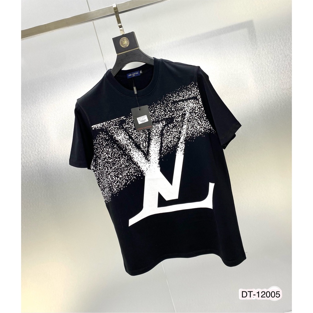 Áo Phông Thời Trang Nam Lv In họa Tiết Logo Siêu Đep - Áo Thun Nam Nữ Lv Chất Cotton Co Dãn Thoáng Mát DT STORE MENWEAR