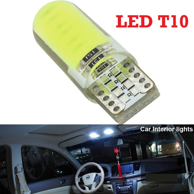 Đèn Led Chân T10 - 12 SMD Nguồn DC 12V Gắn Đèn Chiếu Hậu, Sương Mù, Demi Xe Máy