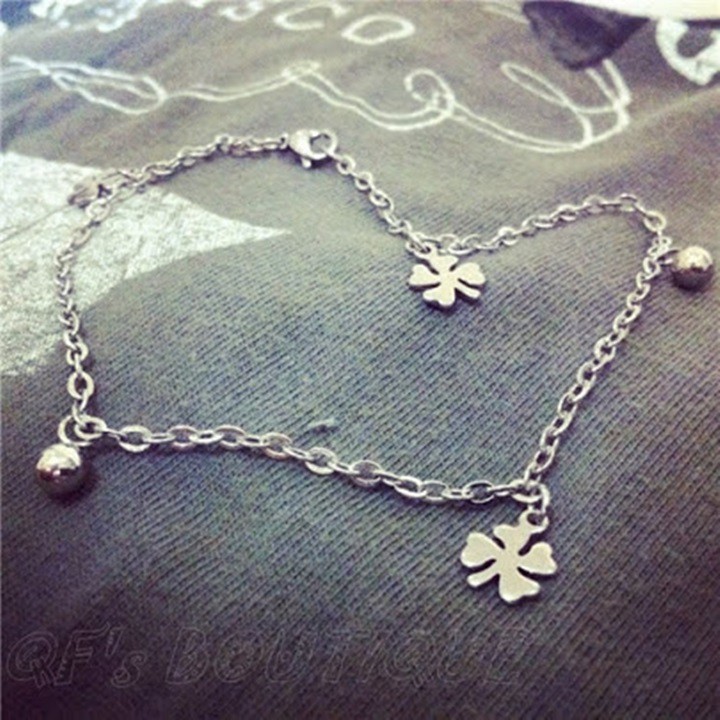 Lắc chân titan cỏ 4 lá cực xinh LC14 | BigBuy360 - bigbuy360.vn