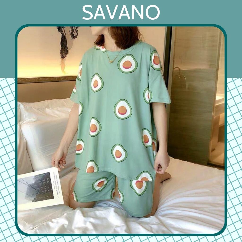 Bộ mặc nhà nữ mùa hè cotton cao cấp SAVANO mã VA36