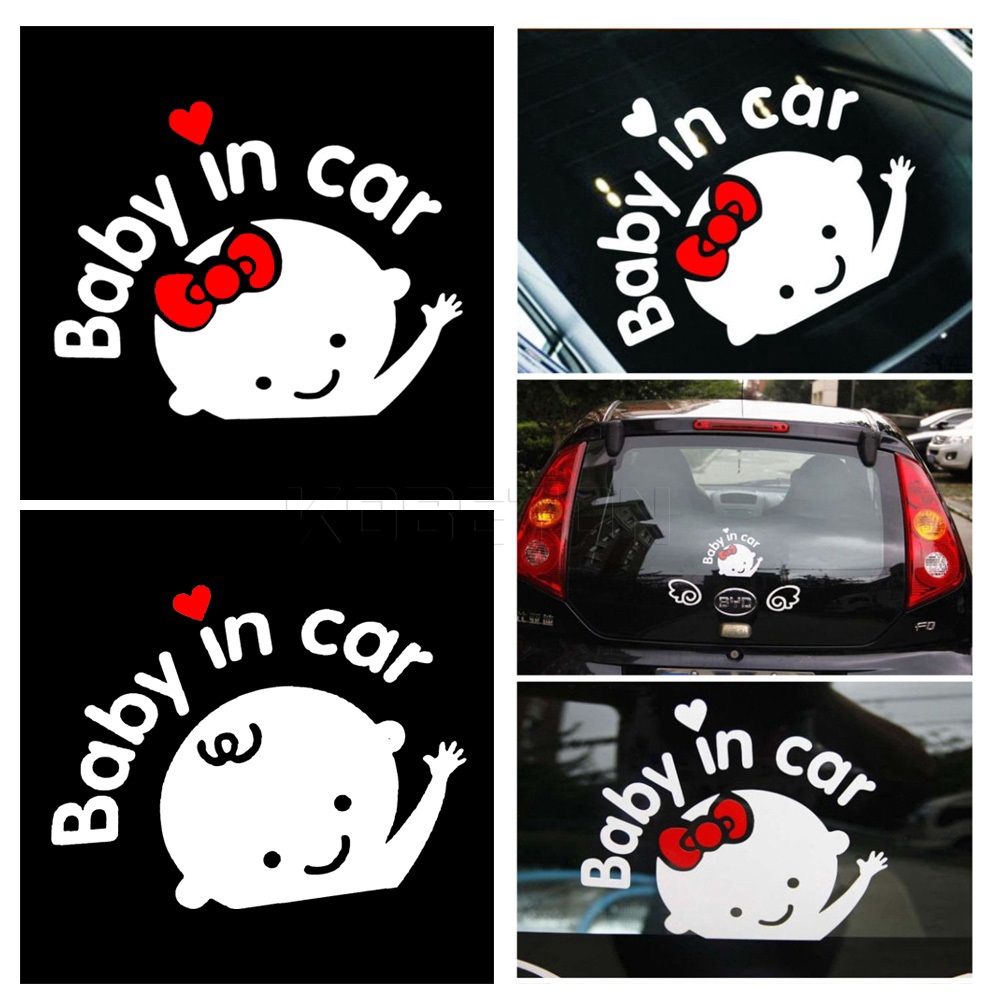 Decal dán xe hơi dễ thương dành cho bé