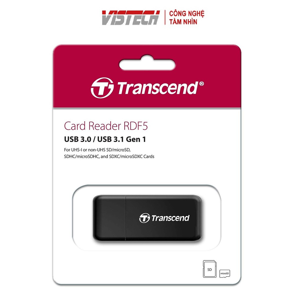 Đầu đọc thẻ nhớ Transcend RDF5K USB 3.0