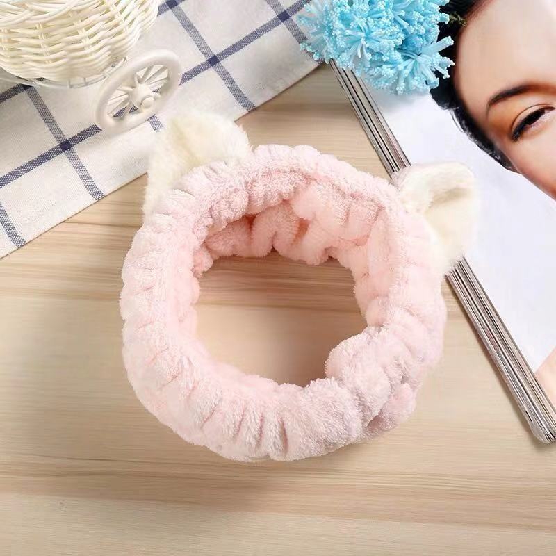Băng đô rửa mặt hình tai thỏ dễ thương phong cách Hàn Quốc cho nữ