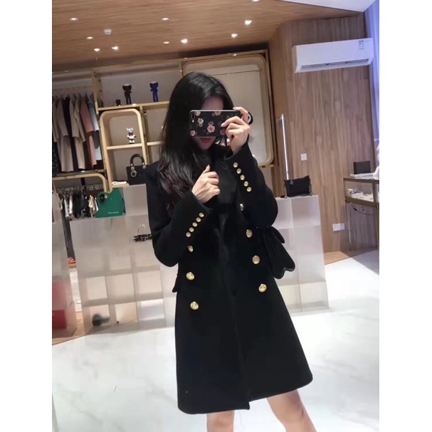 Áo khoác dạ dáng dài thời trang thương hiệu Balmain cao cấp