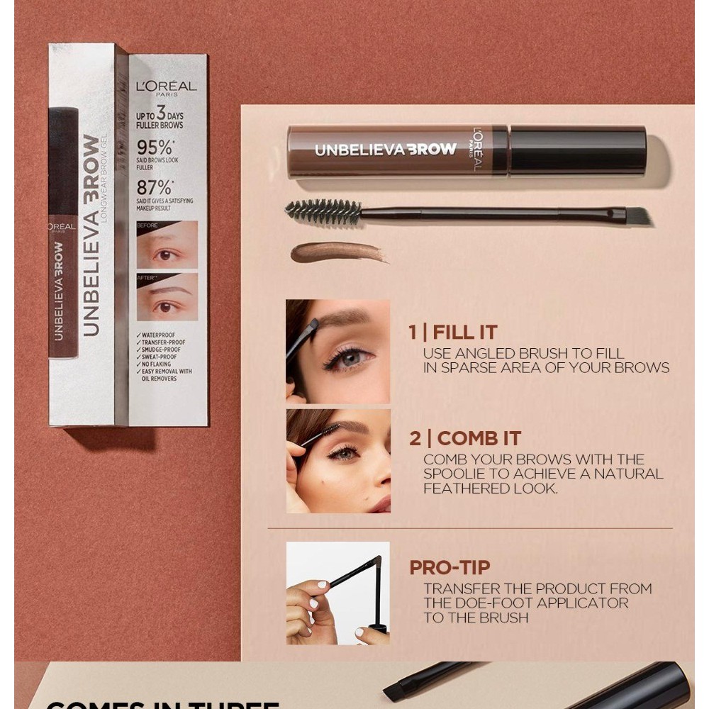 (Hàng Mới Về) Set Son Kem L 'Oreal Kèm Gel Vẽ Lông Mày Tiện Dụng | BigBuy360 - bigbuy360.vn