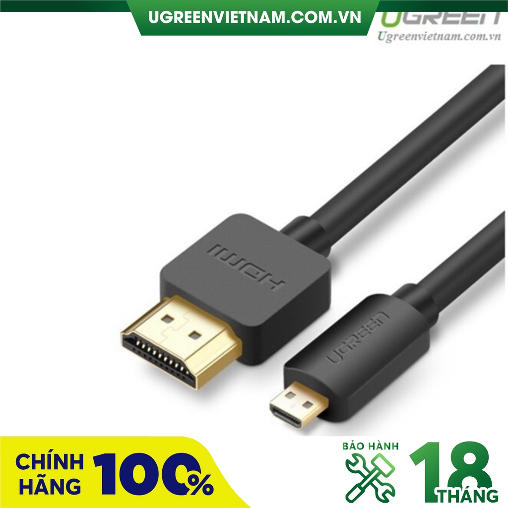 Cáp Micro HDMI to HDMI dài 3m chính hãng Ugreen 30104 cao cấp