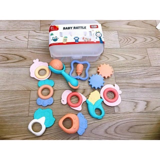Bộ đồ chơi gặm nướu xúc xắc 10 món Baby Rattle cho bé. Đồ chơi cho bé yêu