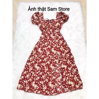 Đầm Lụa Xẻ Tà Nhún Ngực Siêu Xinh Size M