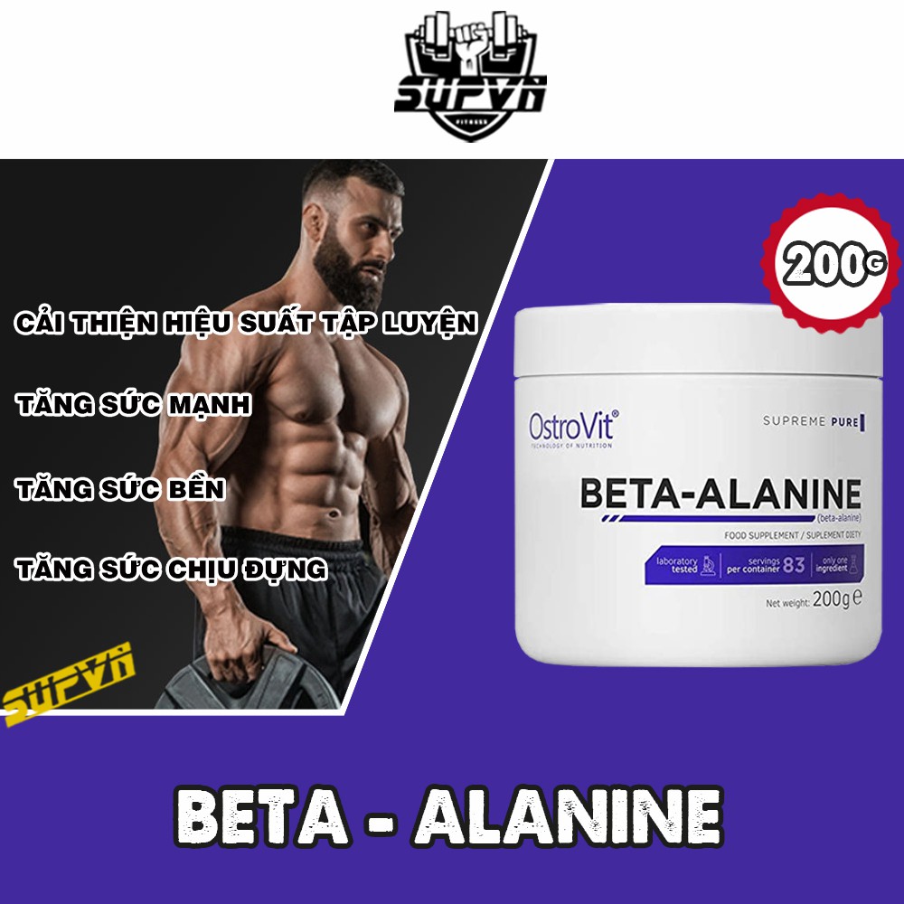 Ostrovit Beta Alanine 200g - Đơn chất hỗ trợ tăng sức mạnh sức bền trong tập luyện