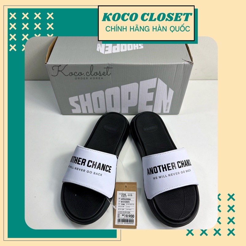 Dép Shoopen Slim Typo Another Change Màu Trắng Chính Hãng