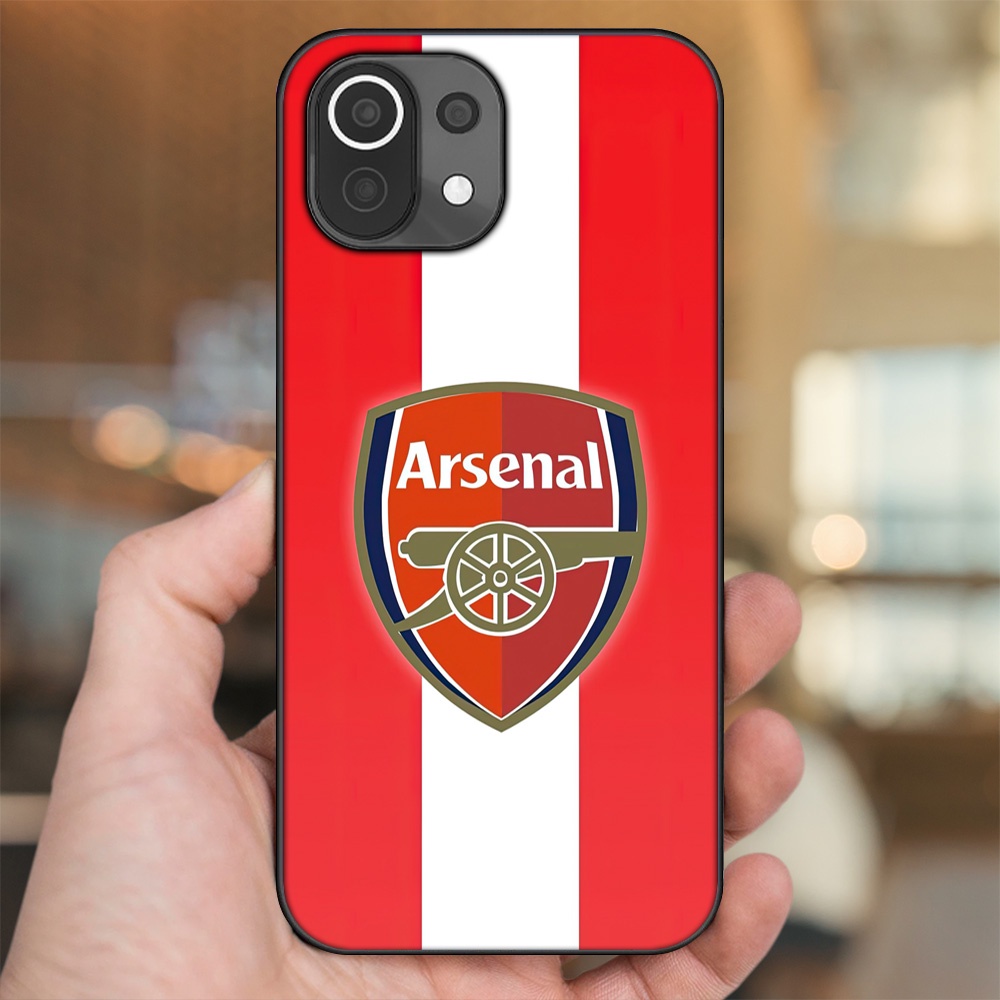 Ốp lưng Xiaomi Mi 11 Lite viền đen in hình Arsenal FC