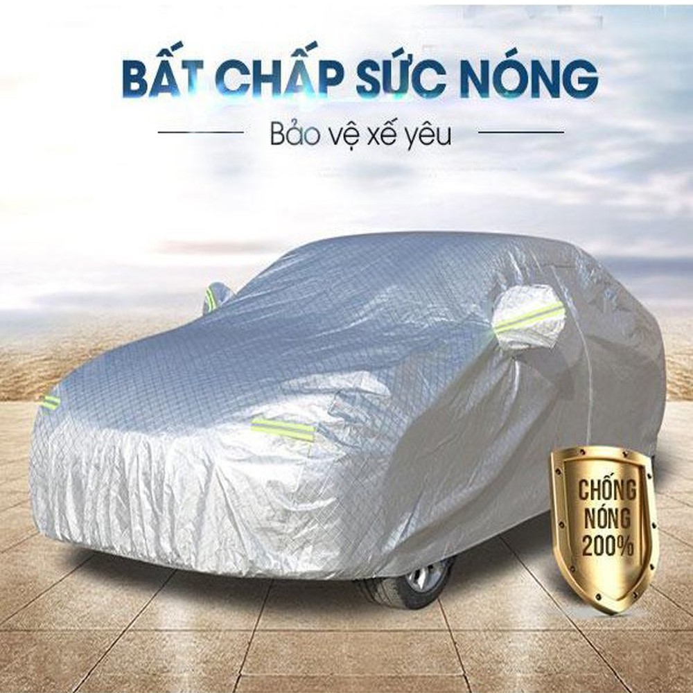 Bạt phủ xe ô tô Vinfast loại 3 lớp tráng nhôm cách nhiệt, chống nắng, chống xước, chống cháy che mưa hiệu quả CTCar