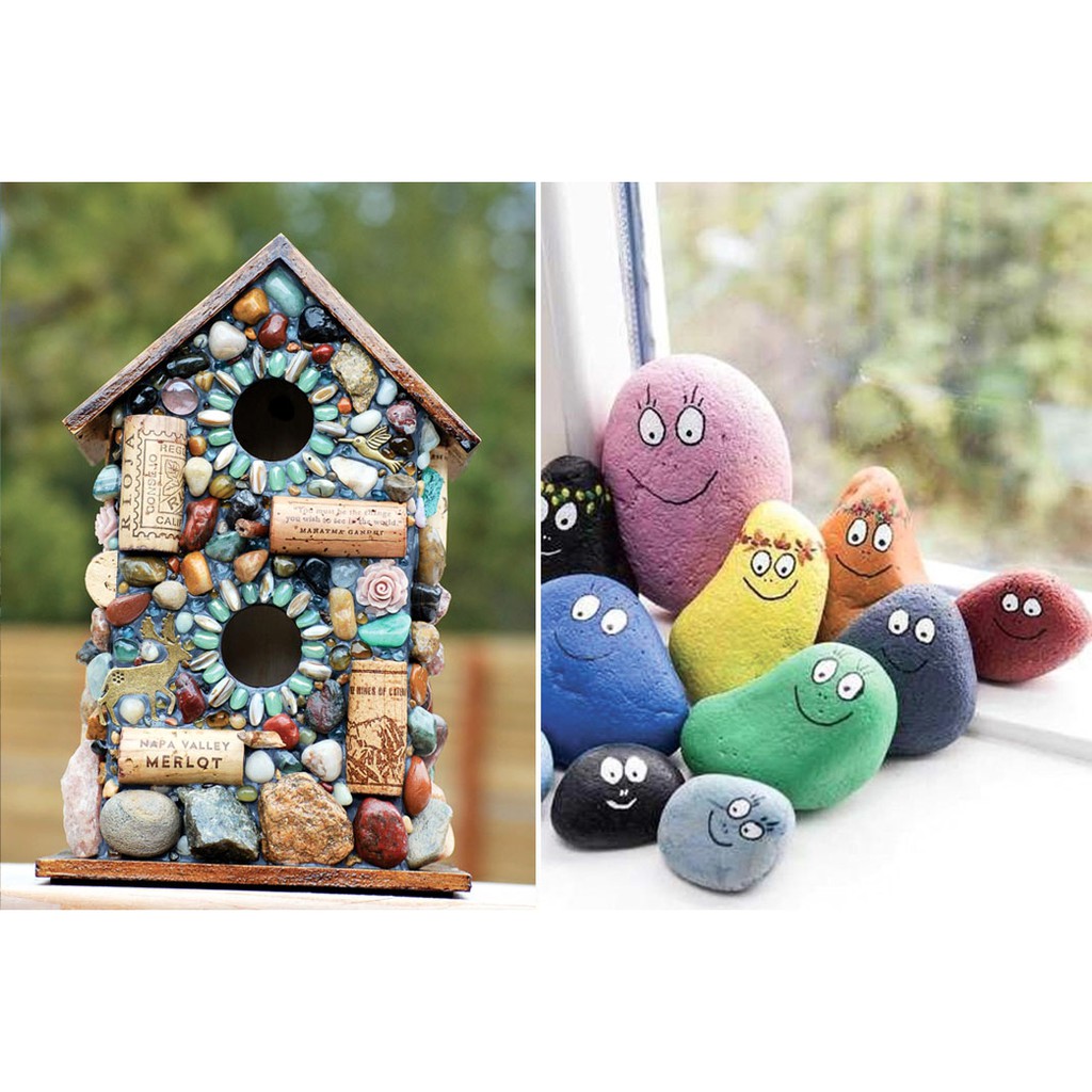 Đá Cuội Tự Nhiên Trang Trí Hỗn Hợp 1 KG