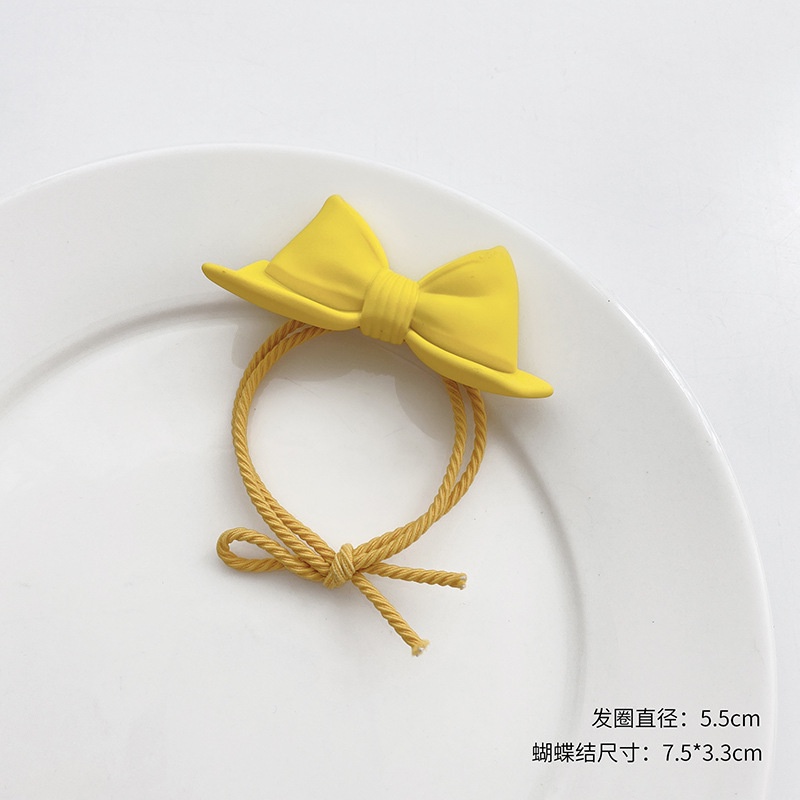 Dây buộc tóc cao su thắt nơ màu kẹo dễ thương cho nữ