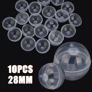 Set 10 Viên Nén Tròn Rỗng Bằng Nhựa PP Trong Suốt Đường Kính 28mm Tiện Dụng