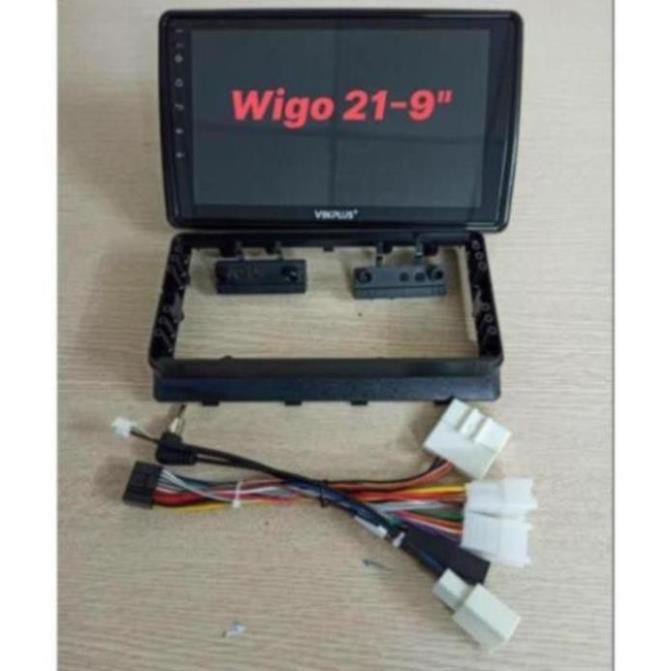 Màn Hình Android 9 inch Cho Xe WIGO 2021-2022 - Đầu DVD Android Kèm Mặt Dưỡng Giắc Zin Toyota WIGO -Điều Khiển Giọng Nói