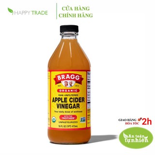 Giấm táo hữu cơ vinegar organic Bragg 473ml