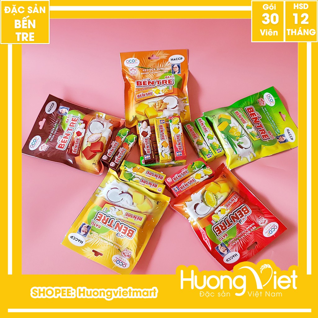 Kẹo dừa Bến Tre cao cấp gia truyền thương hiệu HAI TỎ 150g