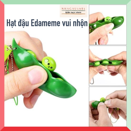 Đồ Chơi Móc Khoá Hình Hạt Đậu Edameme Vui Nhộn Giảm Căng Thẳng Nhỏ Gọn Dễ Thương Shop NHAGAU1981