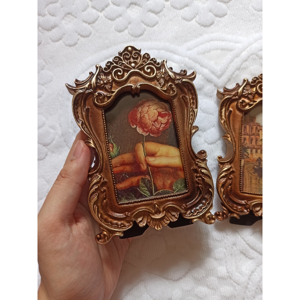 Khung cổ điển mini  trang trí nhà cửa phụ kiện vintage