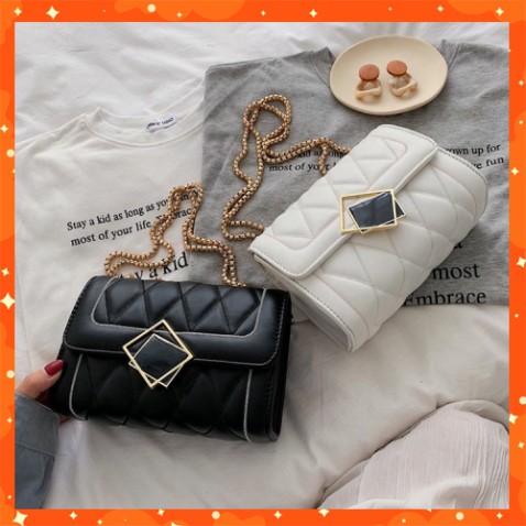 Túi xách nữ, túi đeo chéo khóa gương lệch cao cấp thời trang Hàn Quốc TX24 - Chjp Xjnh Boutique