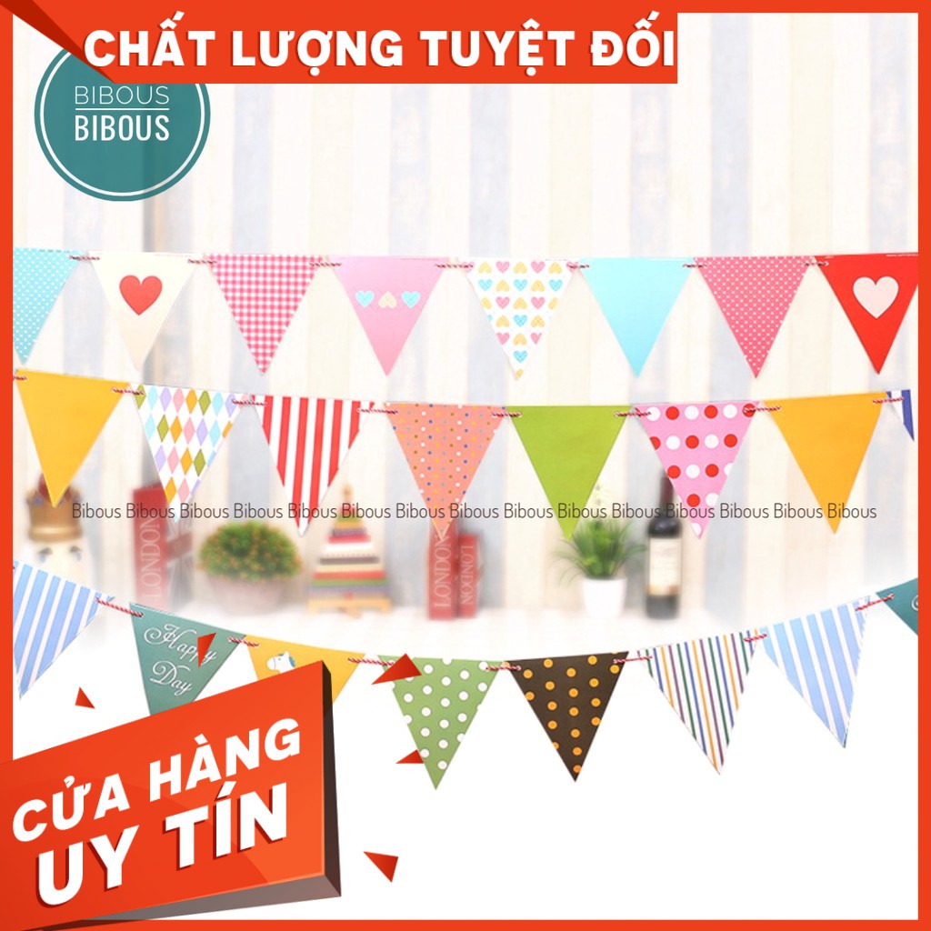 HÀNG ĐẸP- GIÁ TỐT Dây cờ tam giác trang trí sự kiện sinh nhật, chào mừng, party