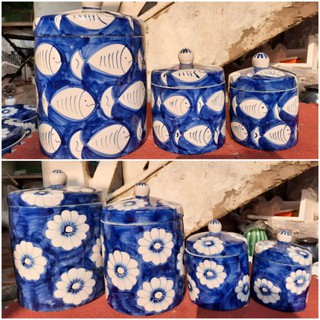 Hũ muối dưa cà, đựng gạo, đựng muối sứ Bát Tràng: Chuẩn hàng vẽ tay thủ công