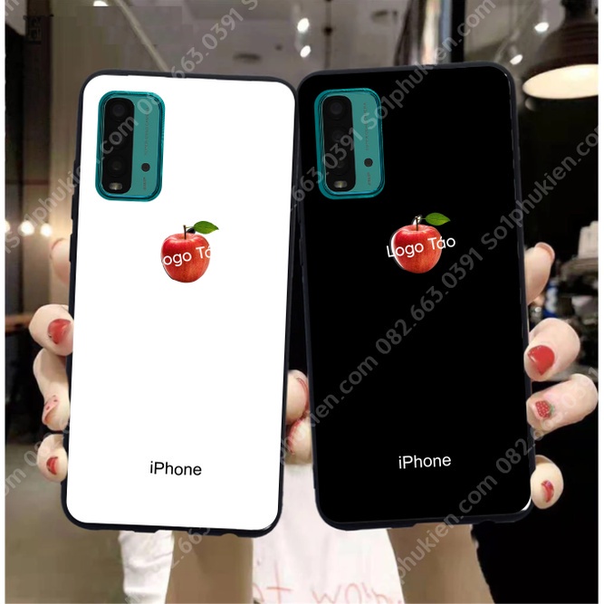 Ốp lưng Xiaomi Redmi Note 9 4G / Redmi 9T (2021) / Poco M3 giả iphone mặt lưng ép kính nano chống bể