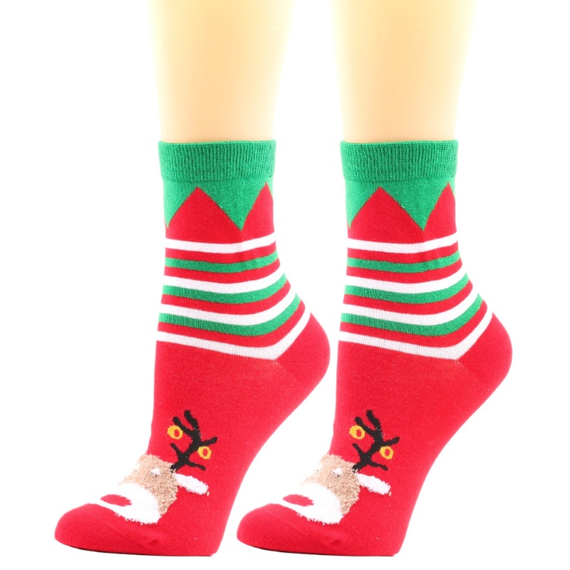 Tất Chân In Họa Tiết Giáng Sinh Vui Nhộn Nhiều Màu Sắc Cho Nữ