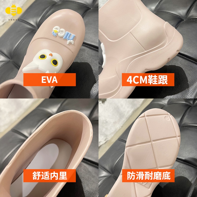 Giày Bốt Đi Mưa Chống Trượt Chống Thấm Nước Thời Trang Mùa Hè Dễ Thương Cho Nữ