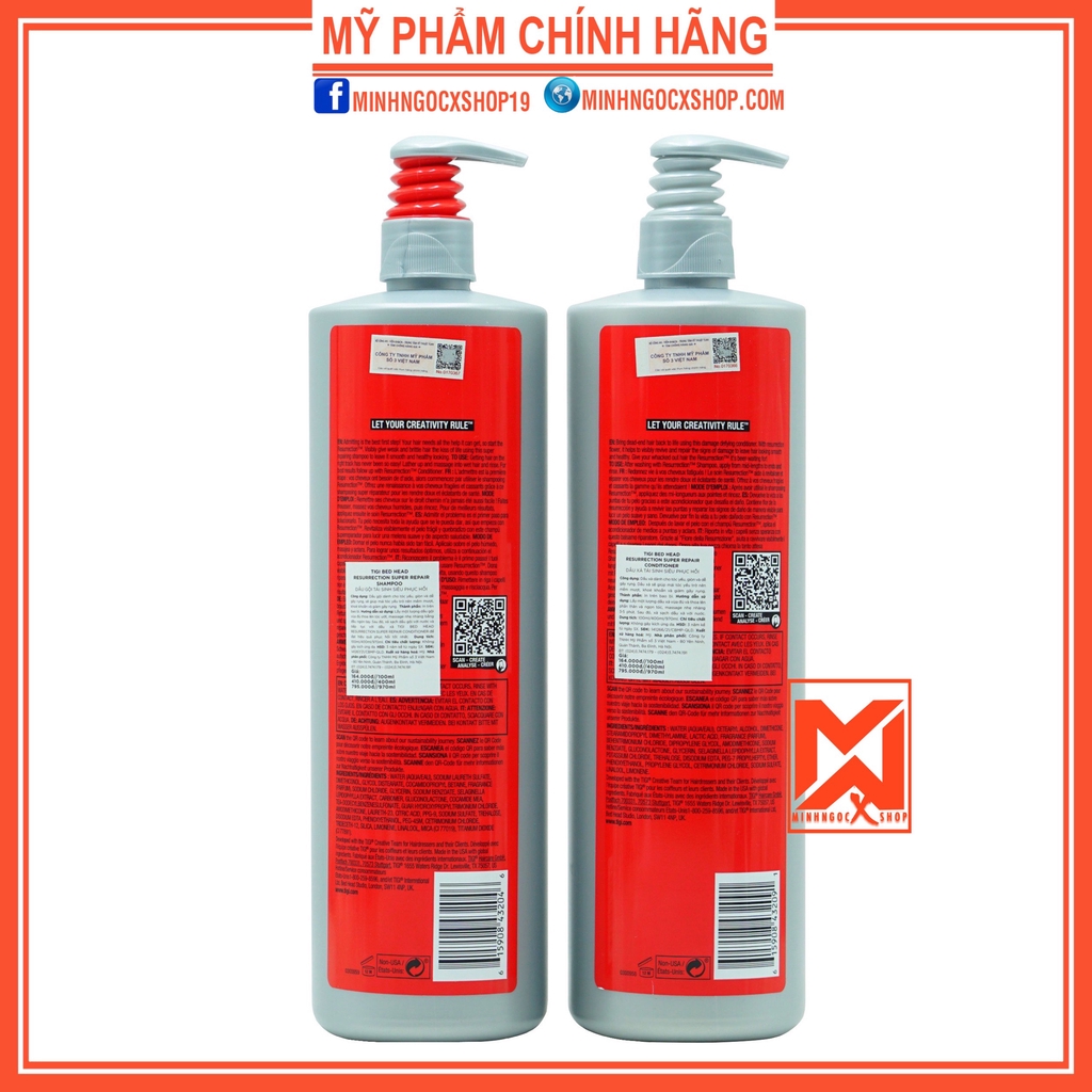 ✅[ TIGI ] DẦU GỘI XẢ TIGI ĐỎ 970ML - DẦU GỘI XẢ TÁI SINH SIÊU PHỤC HỒI TIGI 2021 CHÍNH HÃNG | BigBuy360 - bigbuy360.vn