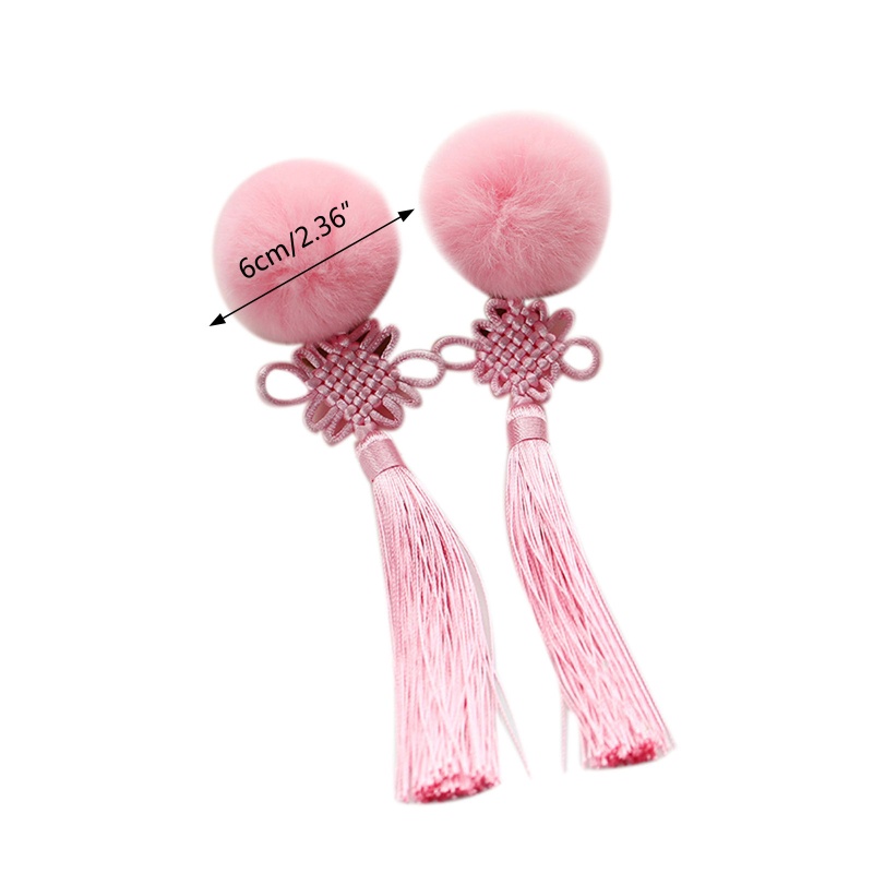 Trâm Cài Tóc Đính Bóng Lông Tua Rua Phong Cách Trung Hoa Mừng Năm Mới