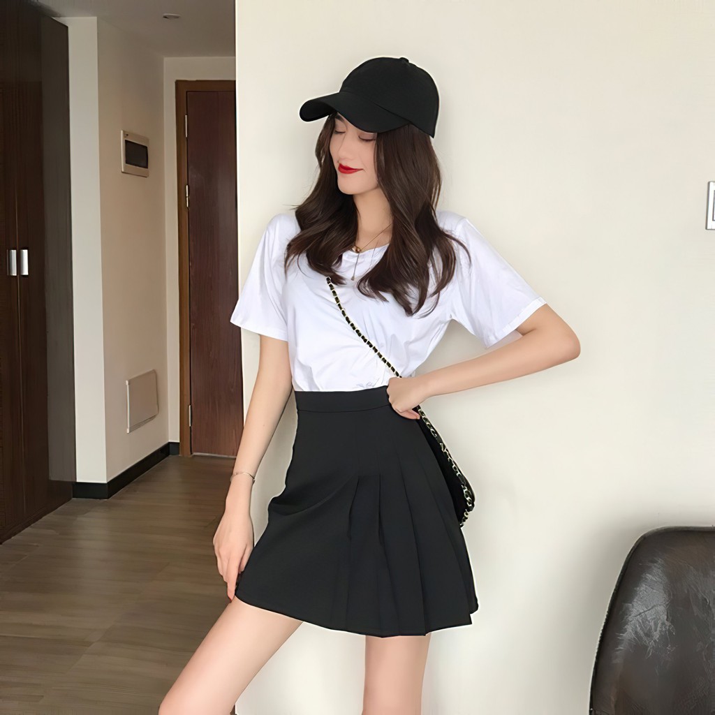 Chân Váy Ngắn Xếp Ly Một Bên Năng Động Cá Tính | BigBuy360 - bigbuy360.vn