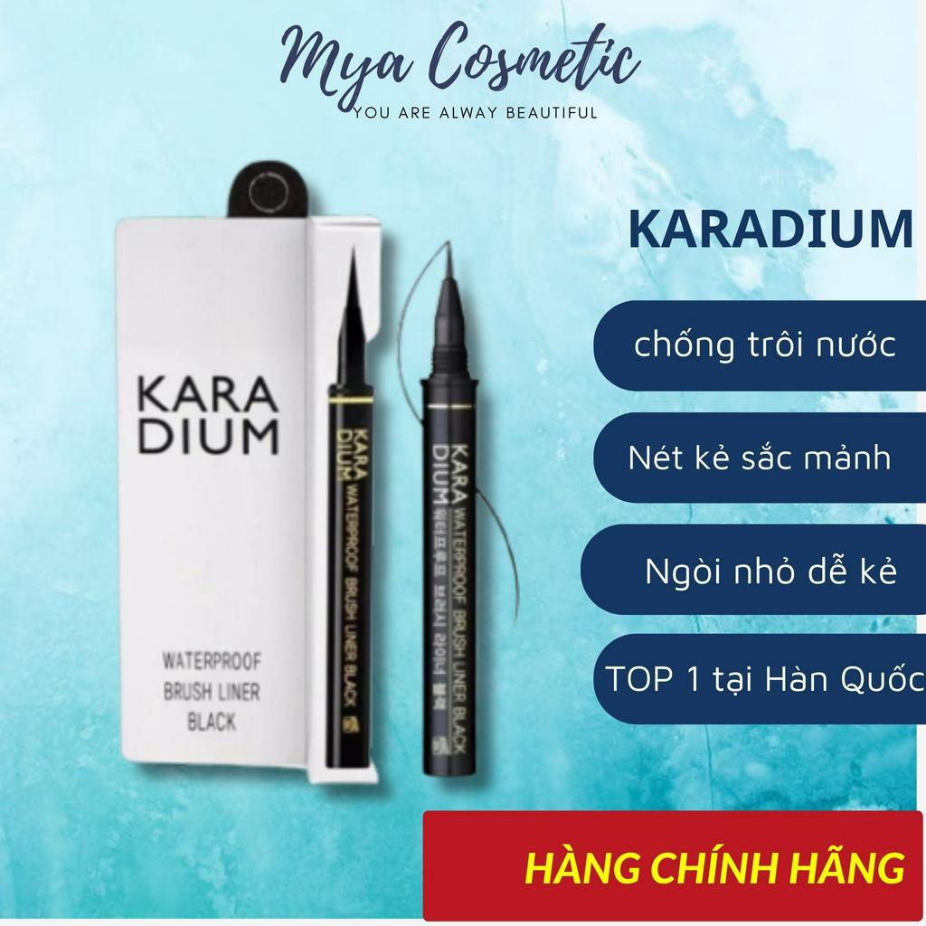 Bút Kẻ Mắt Nước Karadium Waterproof Brush Liner Black 0.55g